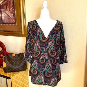 Honey Punch 100% Polyester Paisely Dress